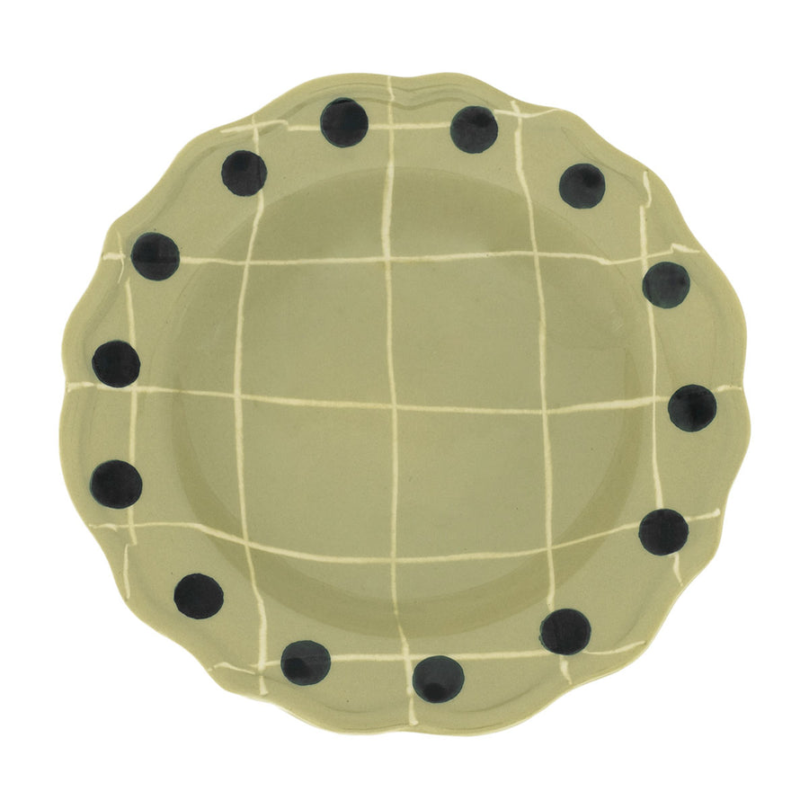 Green Deep Plate Pois Rim