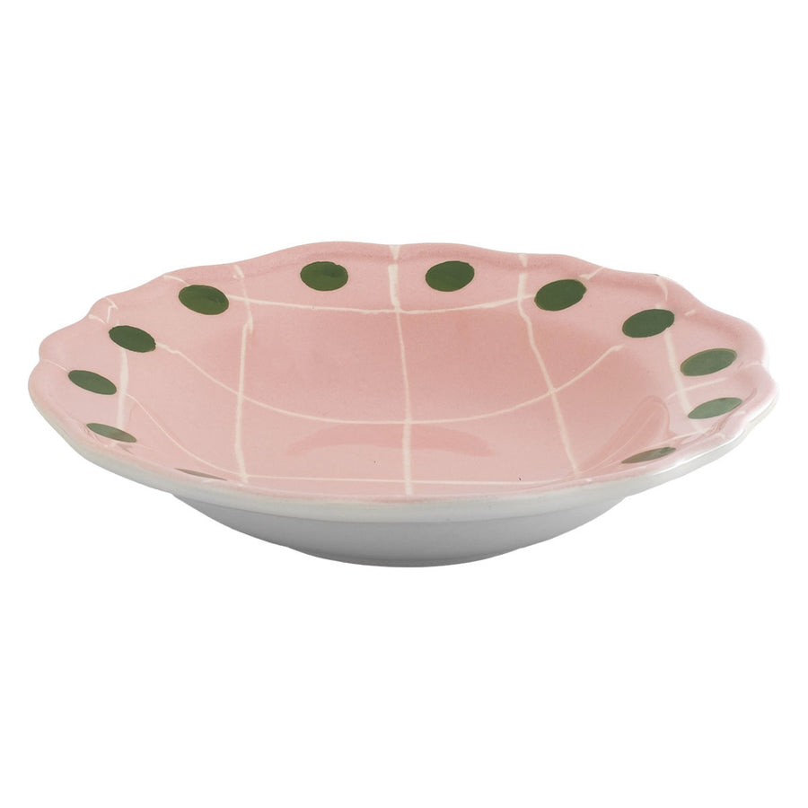 Pink Deep Plate Pois Rim