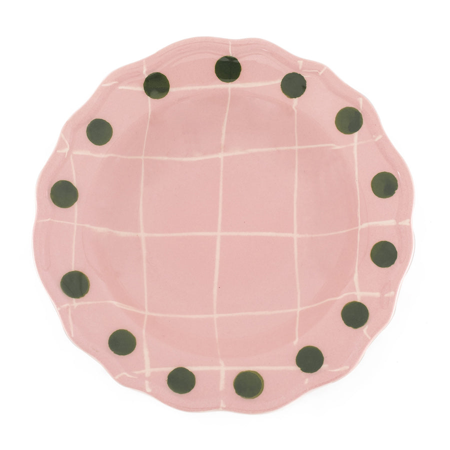 Pink Deep Plate Pois Rim