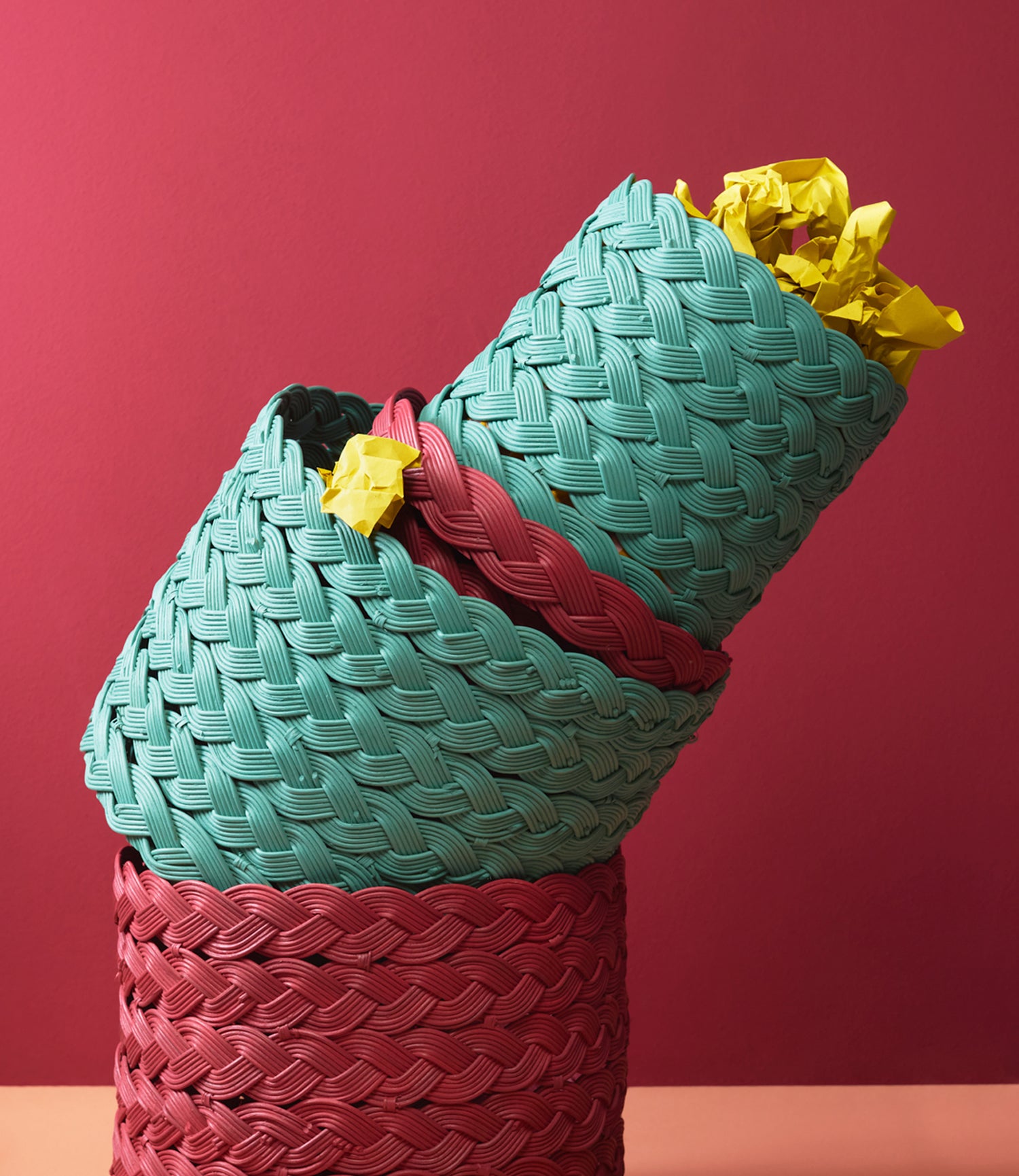 Small Magenta Basket