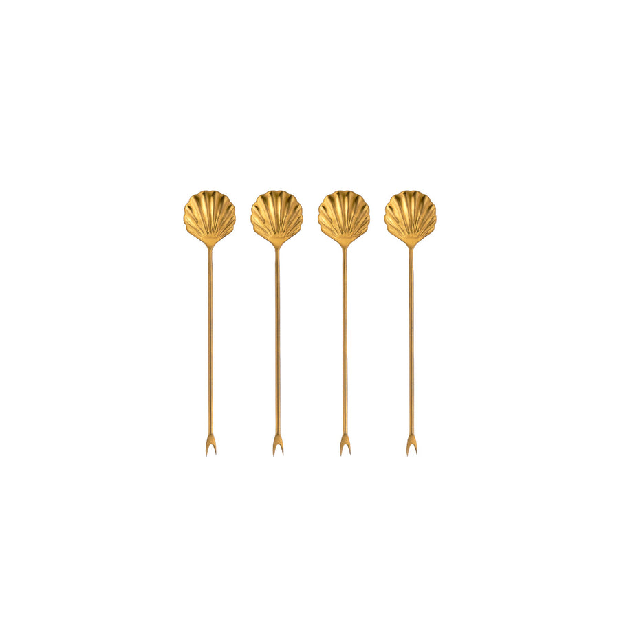 Set of 4 Sea Shell Appetizer Forks