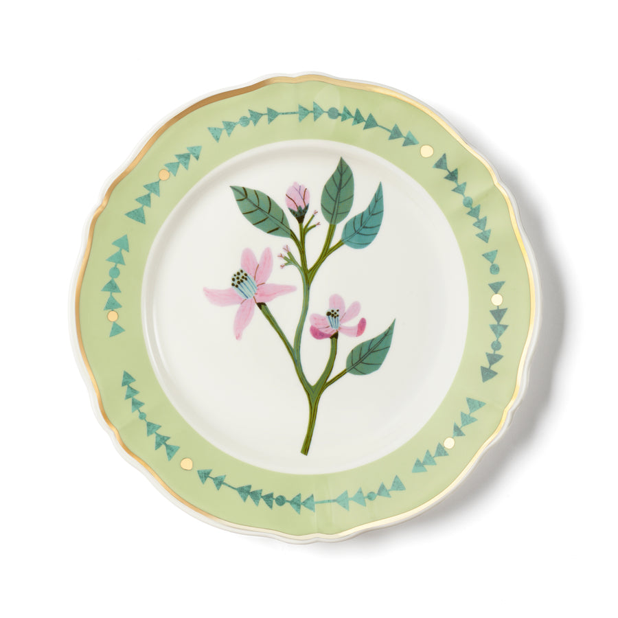 Bitossi Home Dessert Plate Botanica in Green