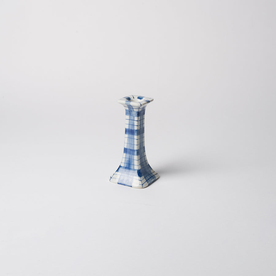 Checkered Pattern Candle Holder