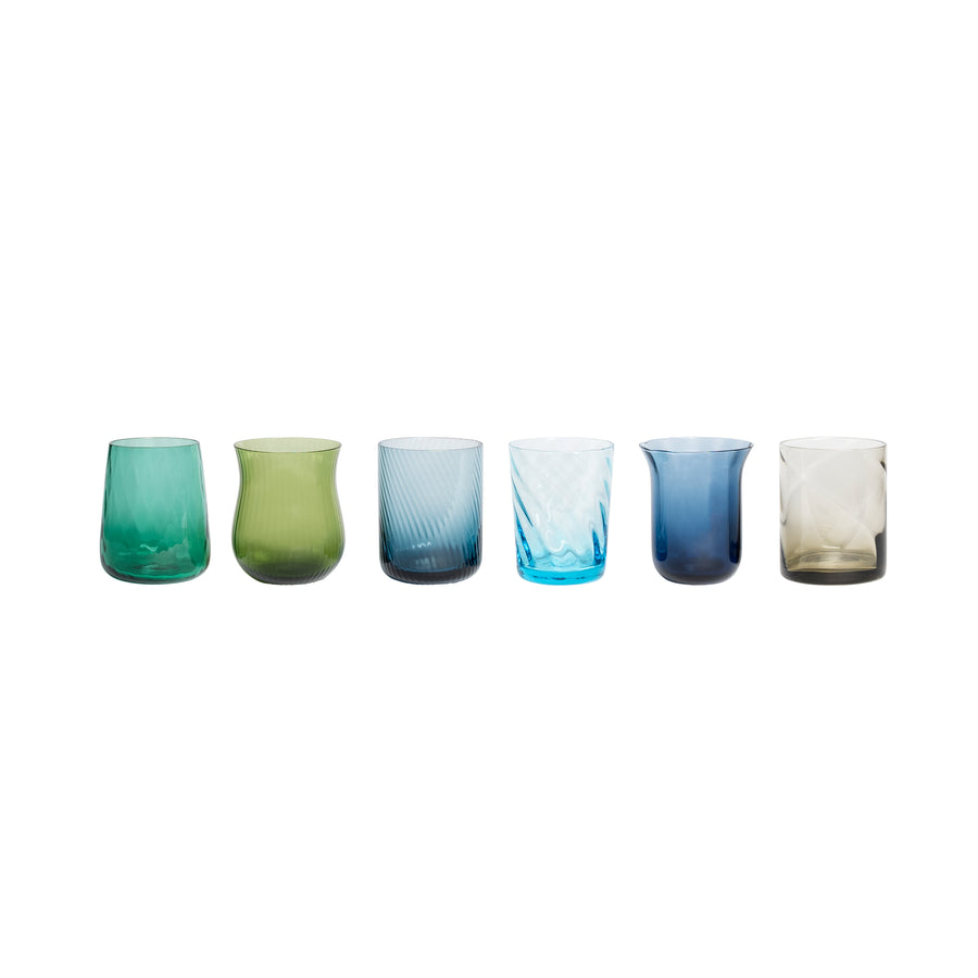 Set 6 Tumbler - Texture Nuances Blu/Verde