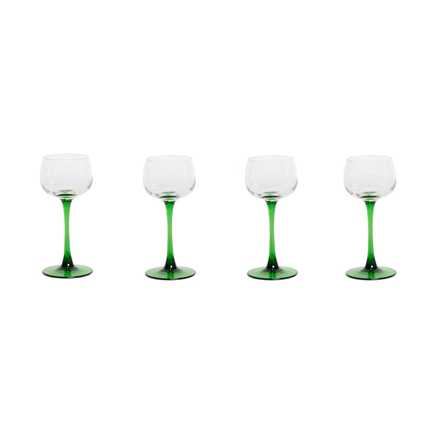 Set 4 Goblets Assorted Shapes - Transparent Texture