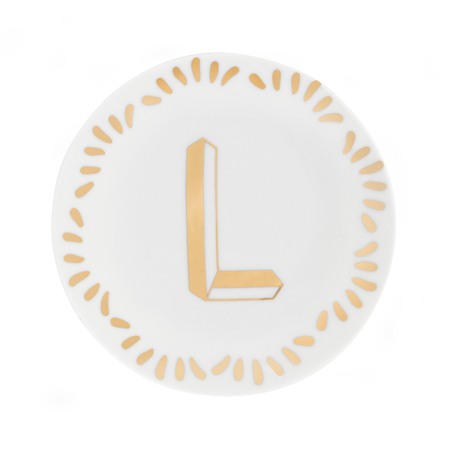 Piattino lettera L