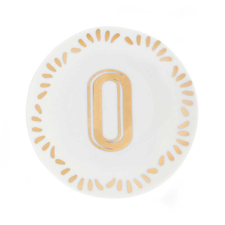 Piattino lettera O