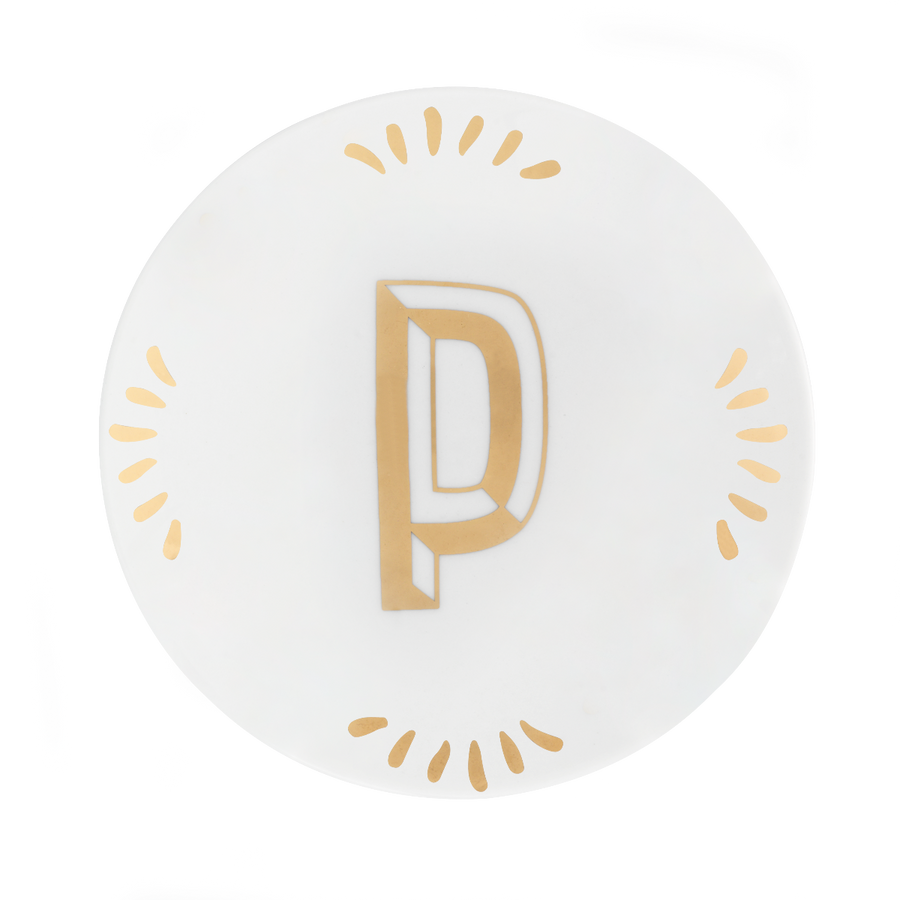 Piattino lettera P