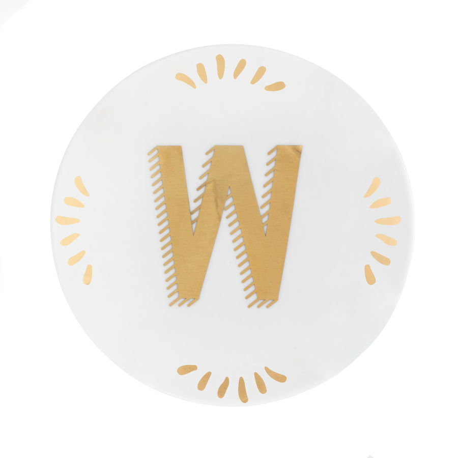 Piattino lettera W