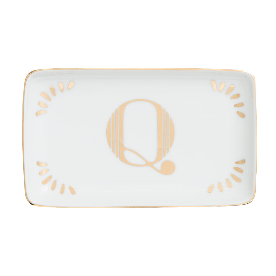 Rectangular Tray Letter Q