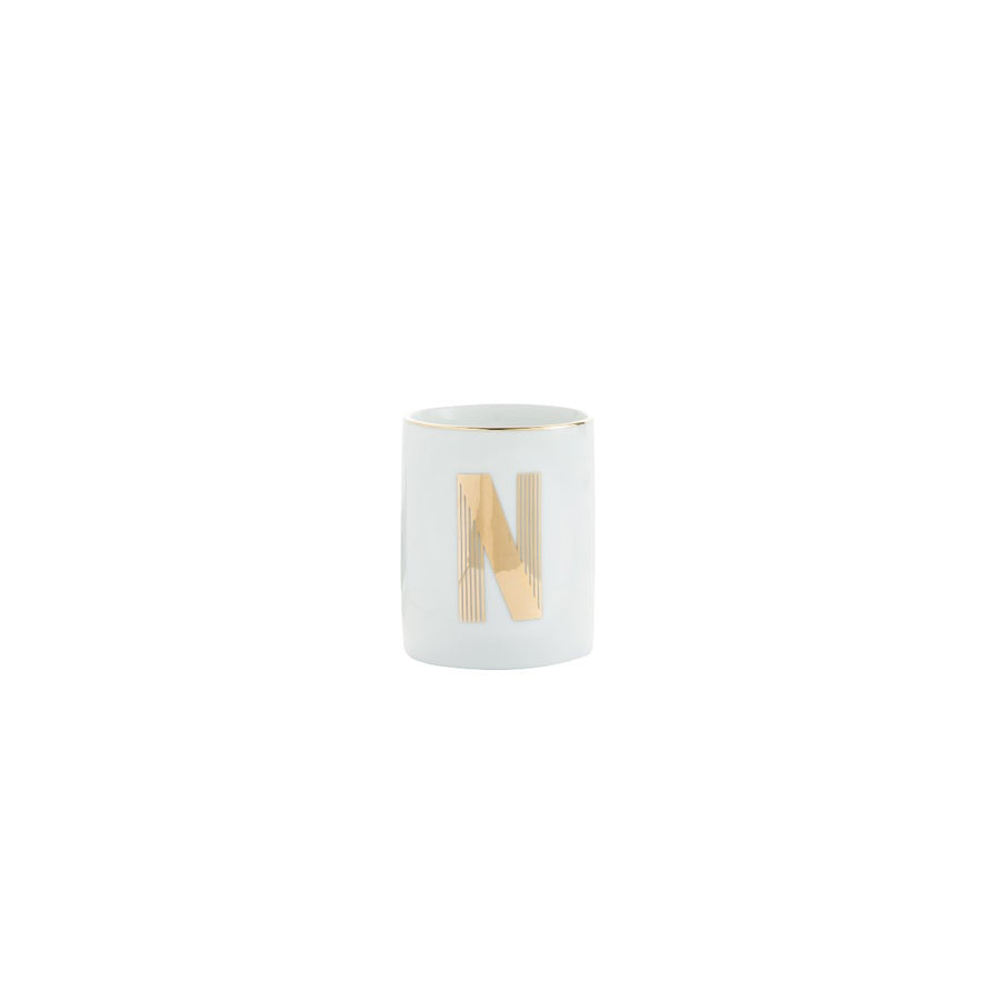 Glass letter N