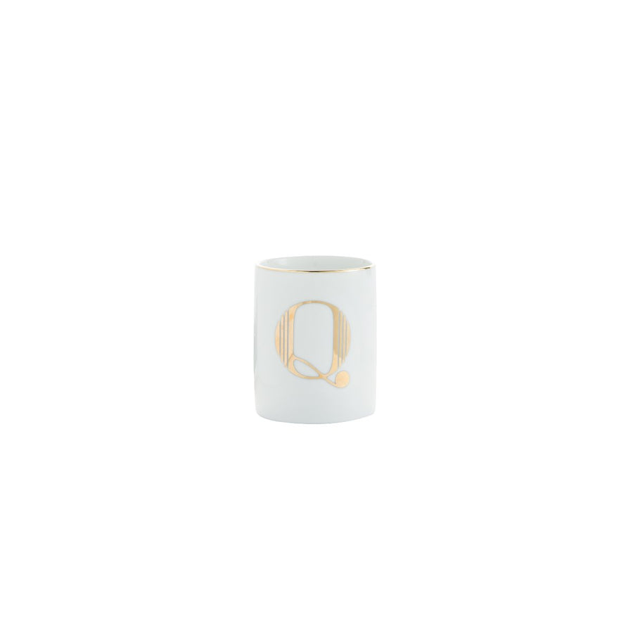 Glass letter Q