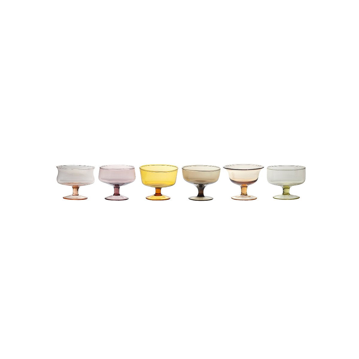 Set 6 Small Cups Mixed Shapes